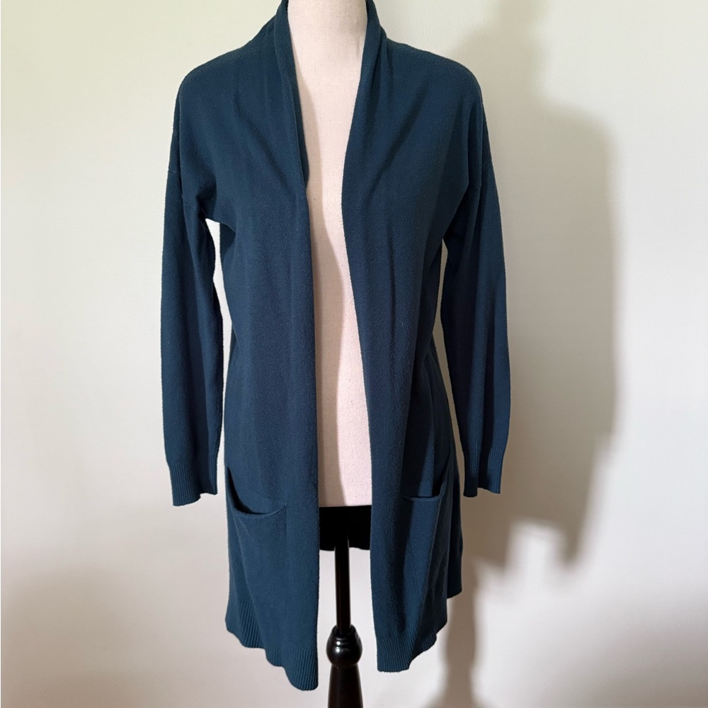 Cyrus Blue Open Front Cardigan Sweater